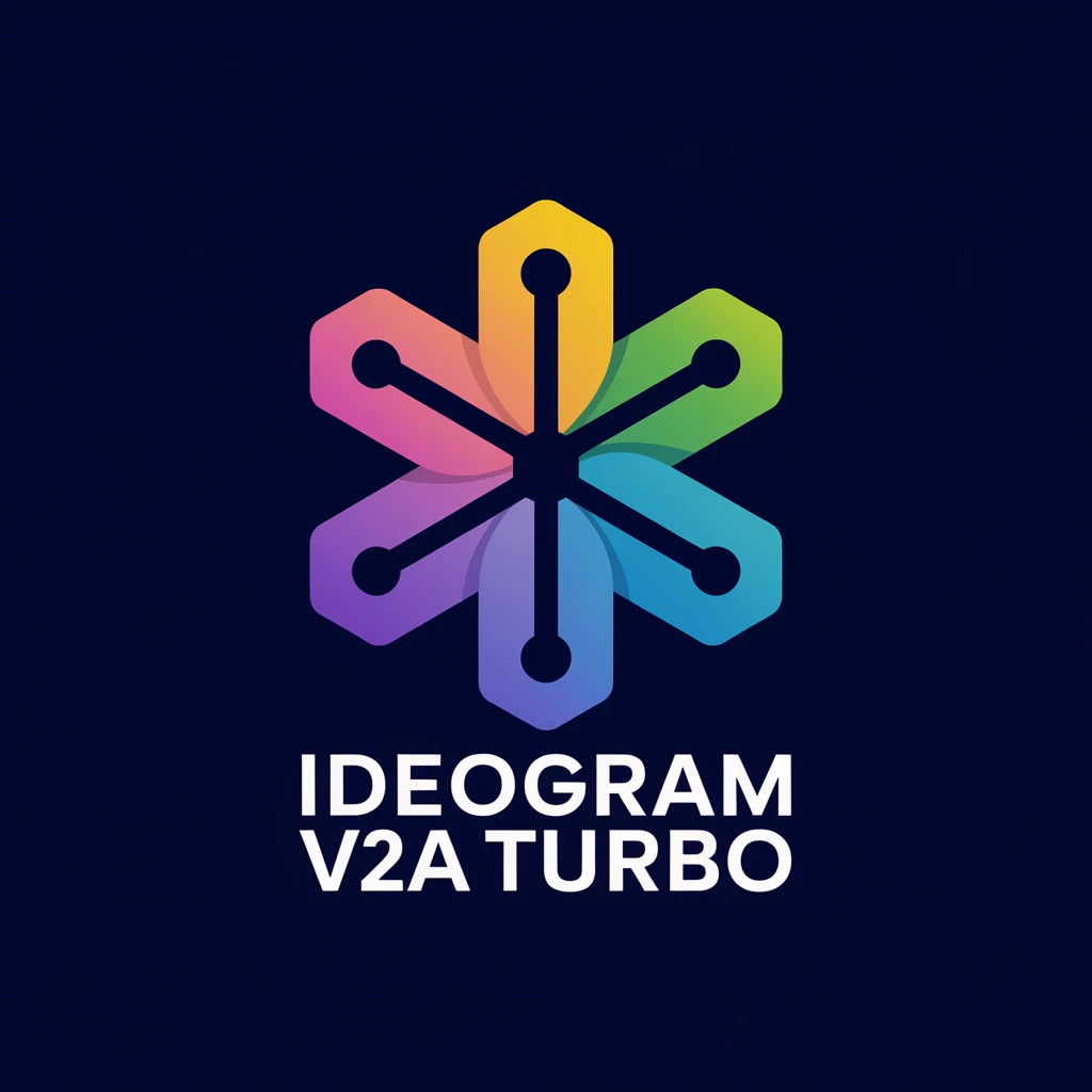 make a colorful logo of text "Ideogram V2a Turbo" emoji