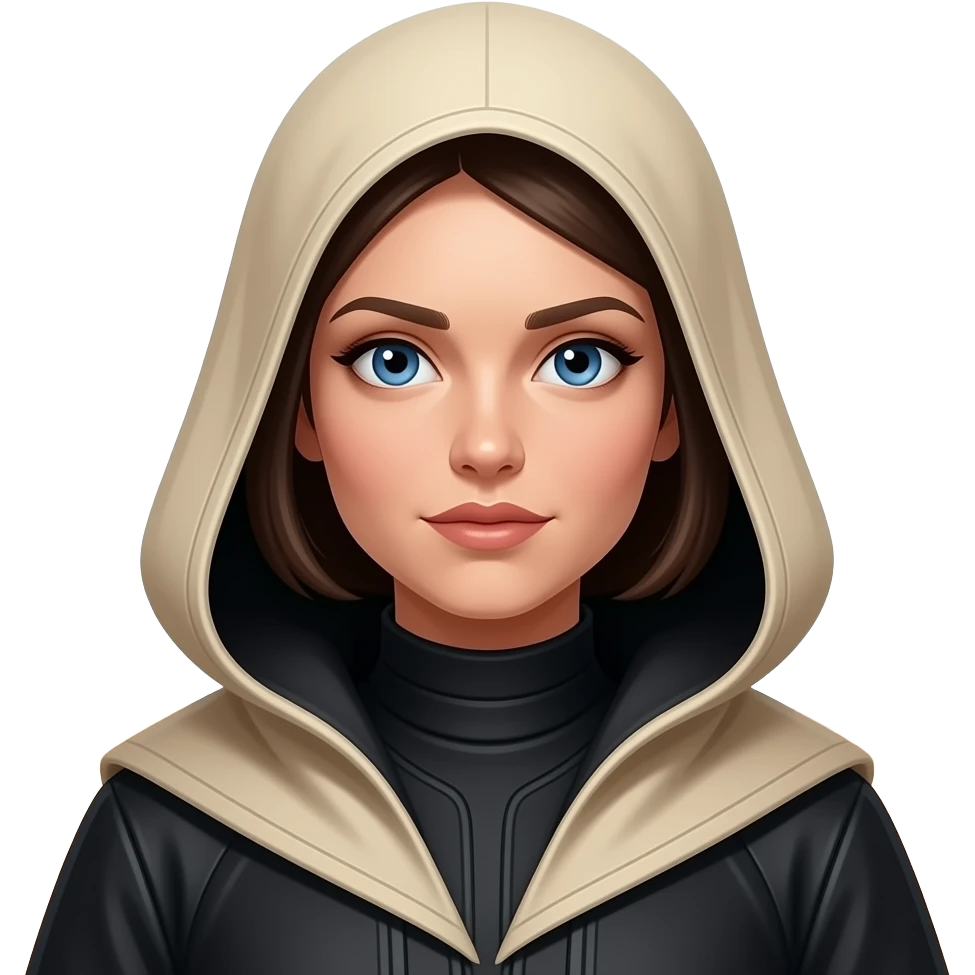 paul atreides woman  blue eyes with black beigehood in dune emoji