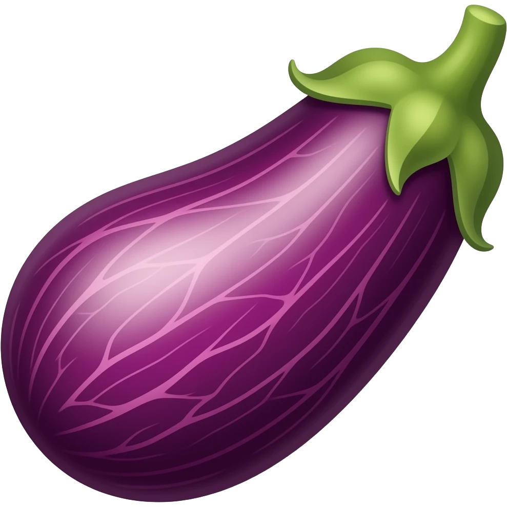 Eggplant with Viens emoji