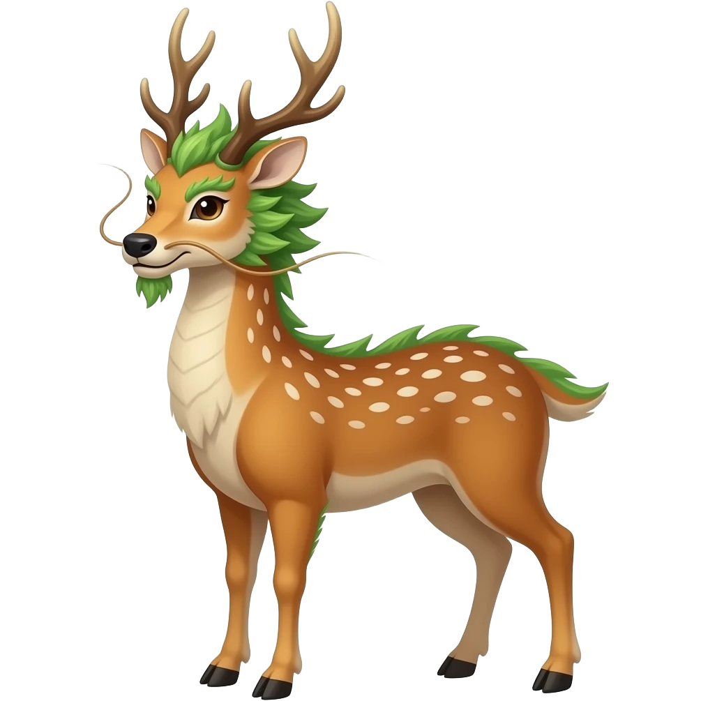 Chinese dragon deer hybrid emoji
