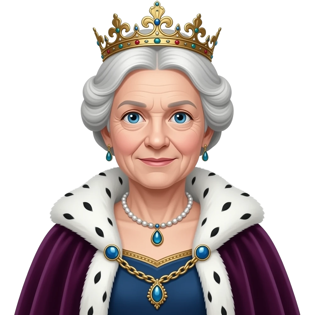 old white hair england queen emoji