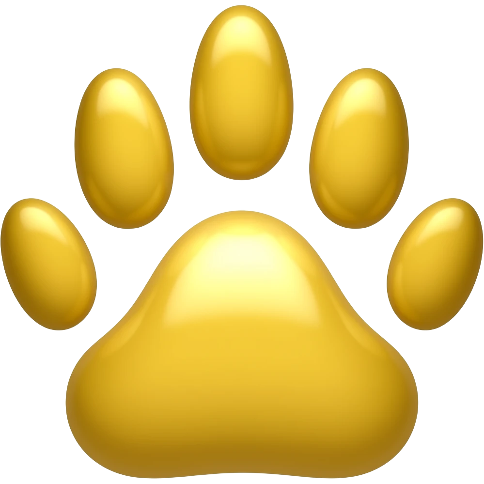 Yellow wolf paw emoji