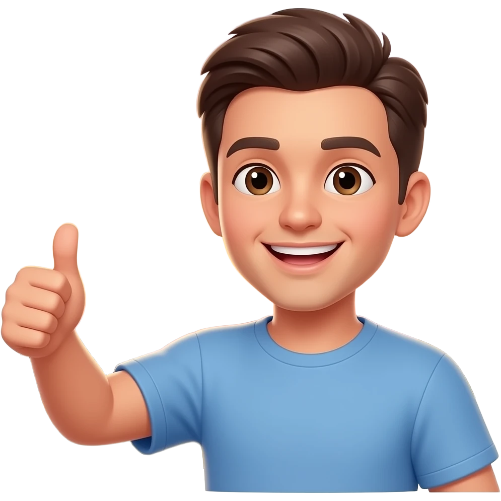 atardecer con un pulgar hacia arriba emoji