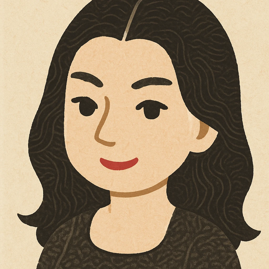 Crop to just the head of Kendall Jenner in Irasutoya style, keep the cute cartoon proportions and soft color palette, plain background. emoji