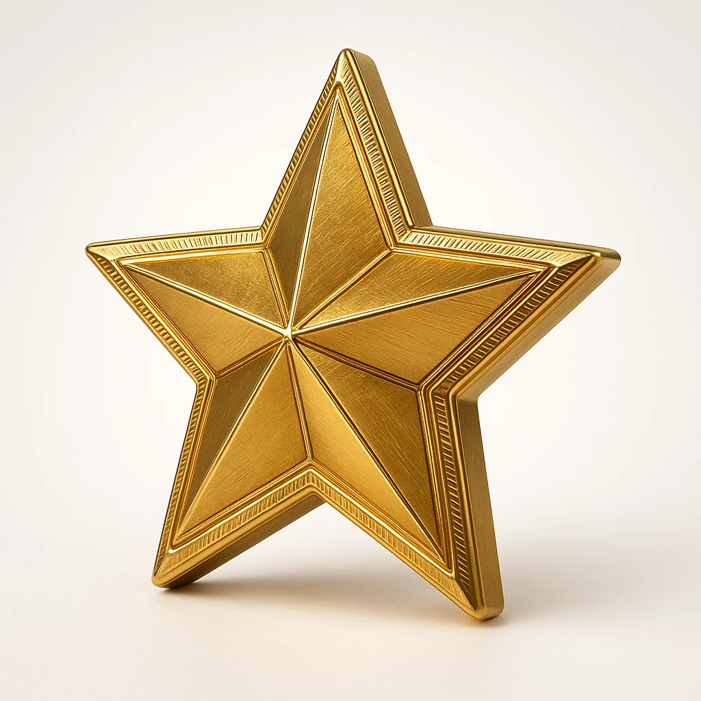 gold style icon of a star emoji