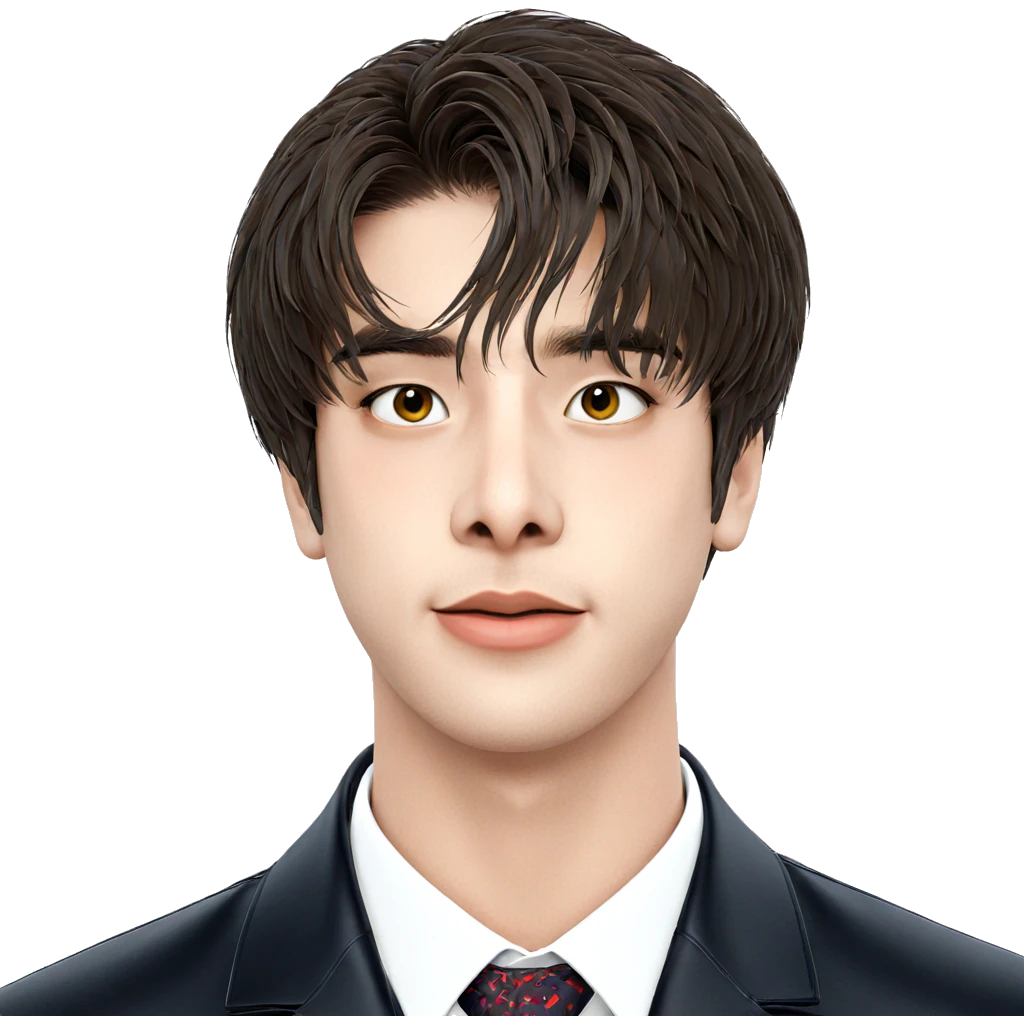 stylish male portrait on white emoji