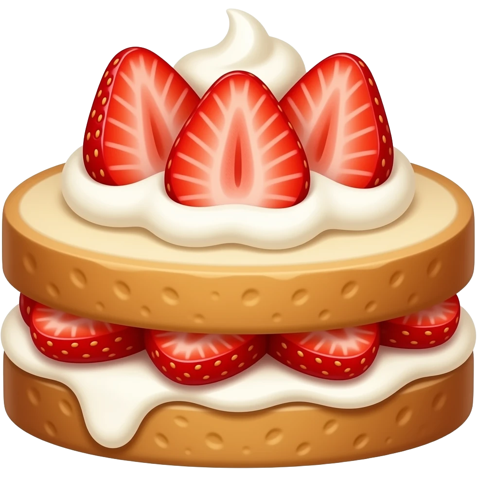 sliced strawberry and cream sandwich emoji