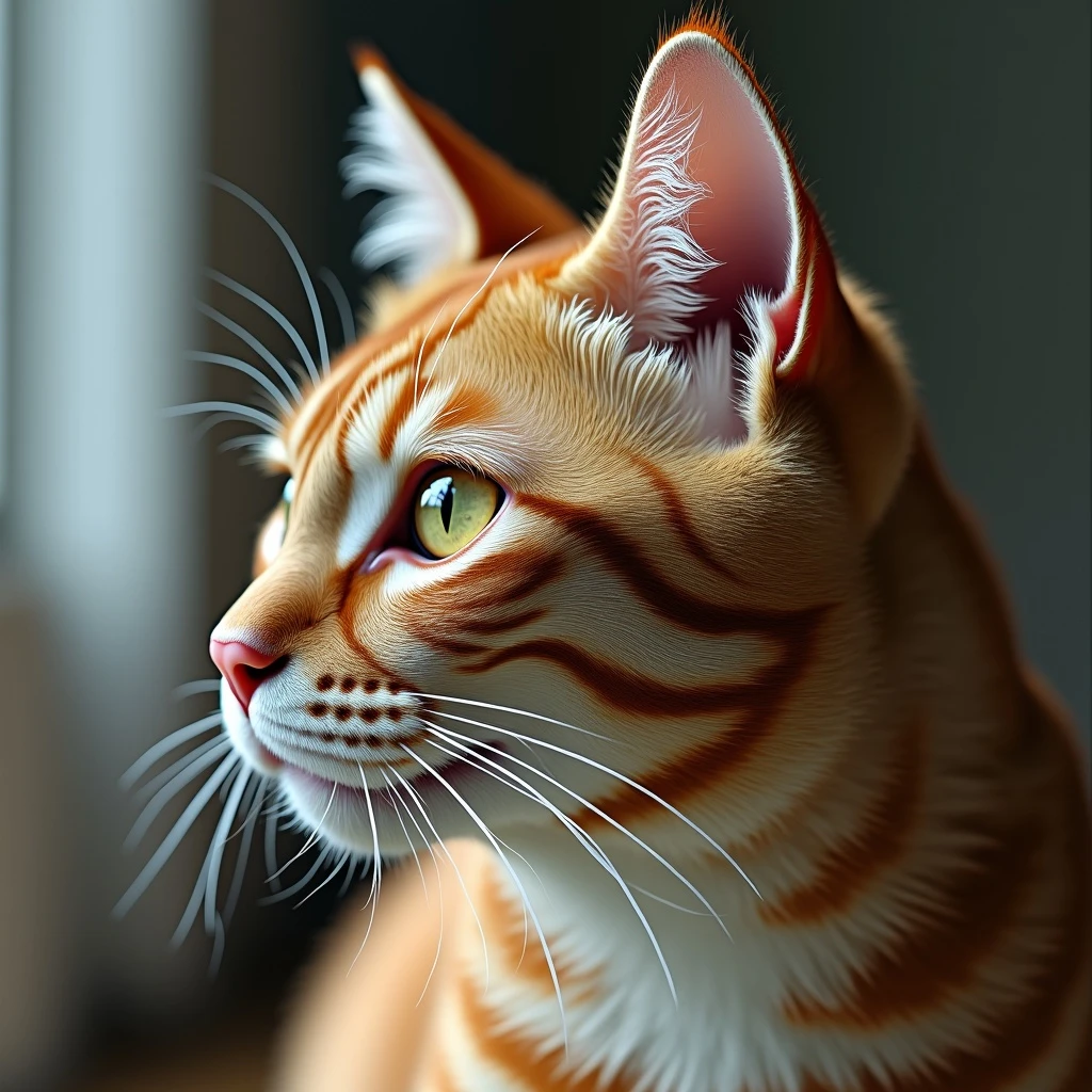 realistic cat from a side angle emoji