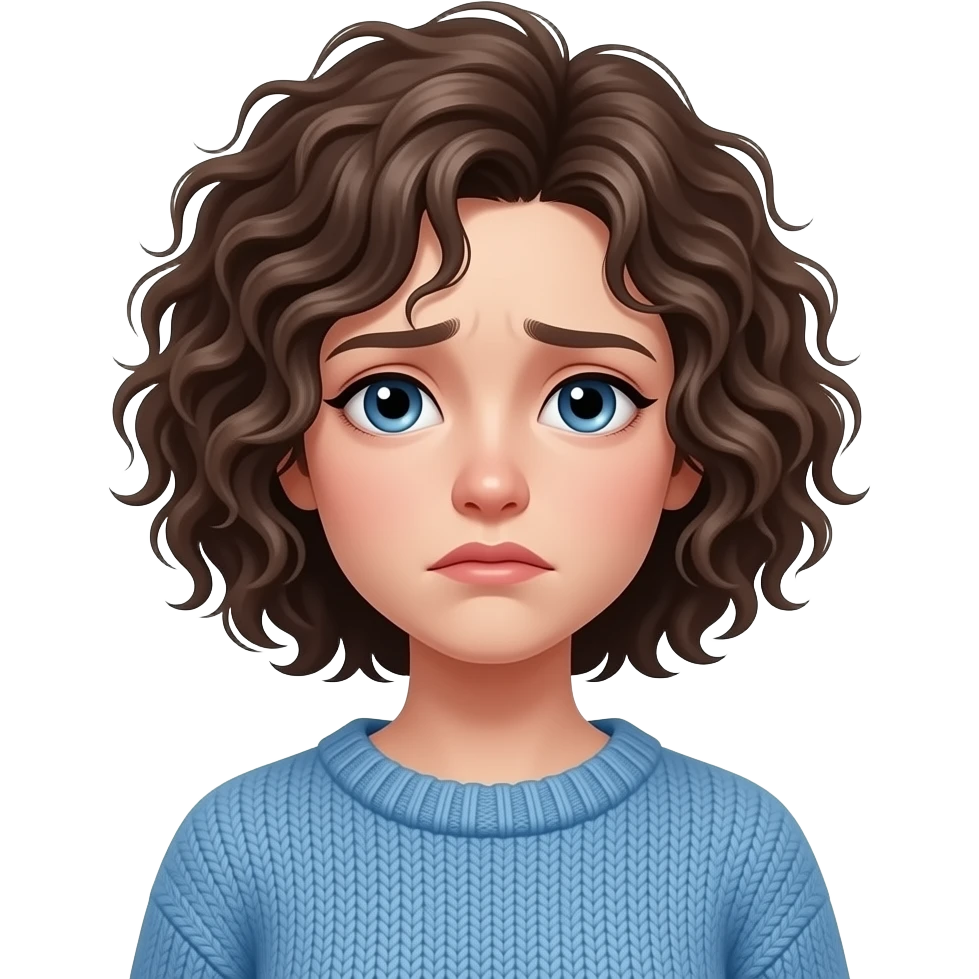 Sad Woman with messed up haircut emoji