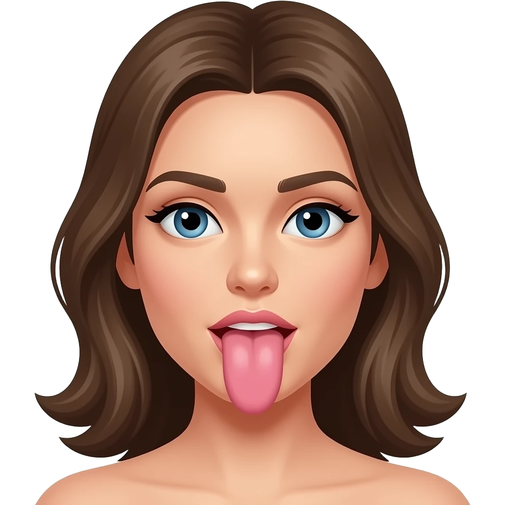 Женщина берет в рот член emoji