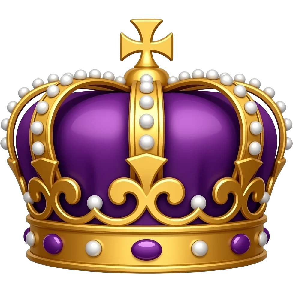 purple king crown emoji