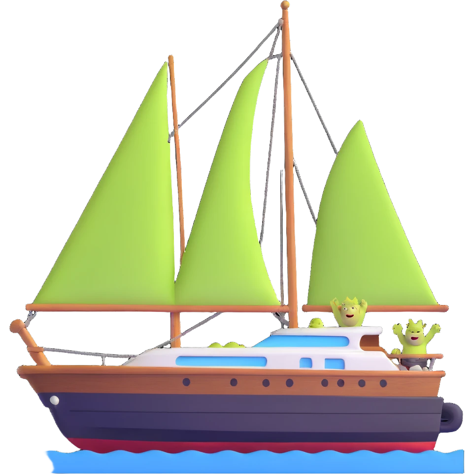 Shrek on a yacht emoji