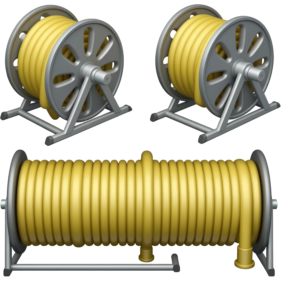 3 STANDING HOSE REELS emoji