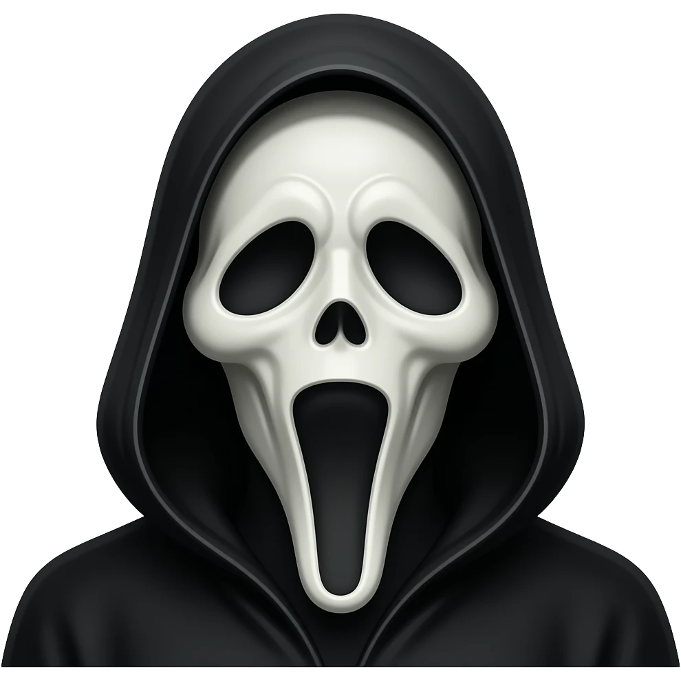 Scary black figure emoji