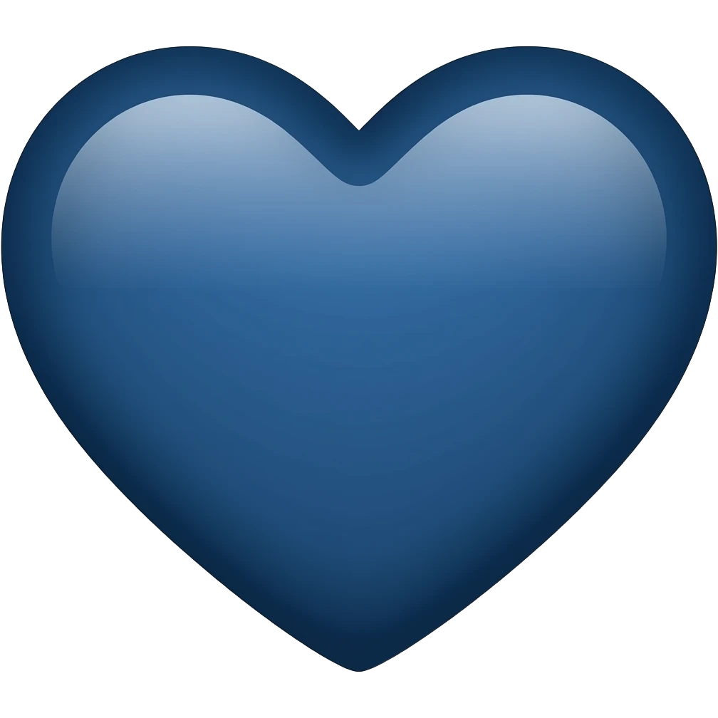 Navy blue heart emoji