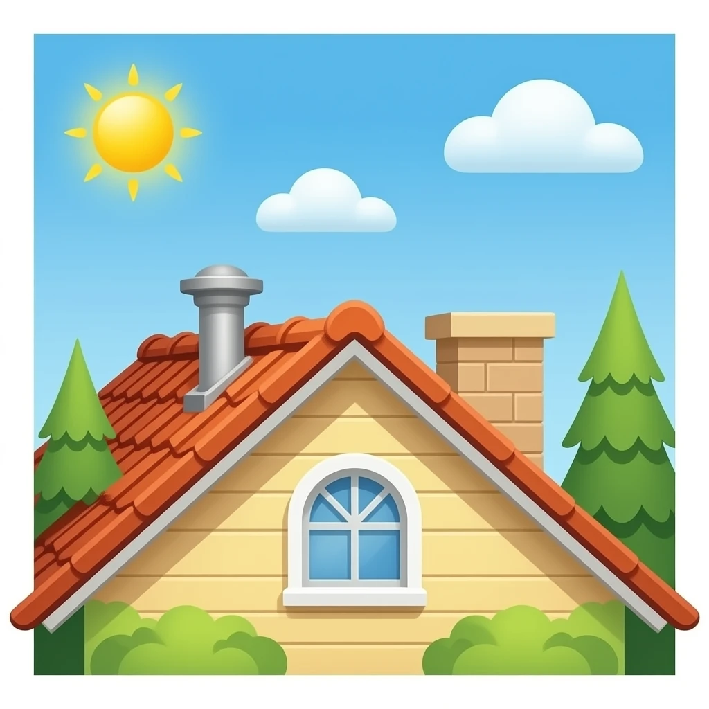 roof with gutter emoji