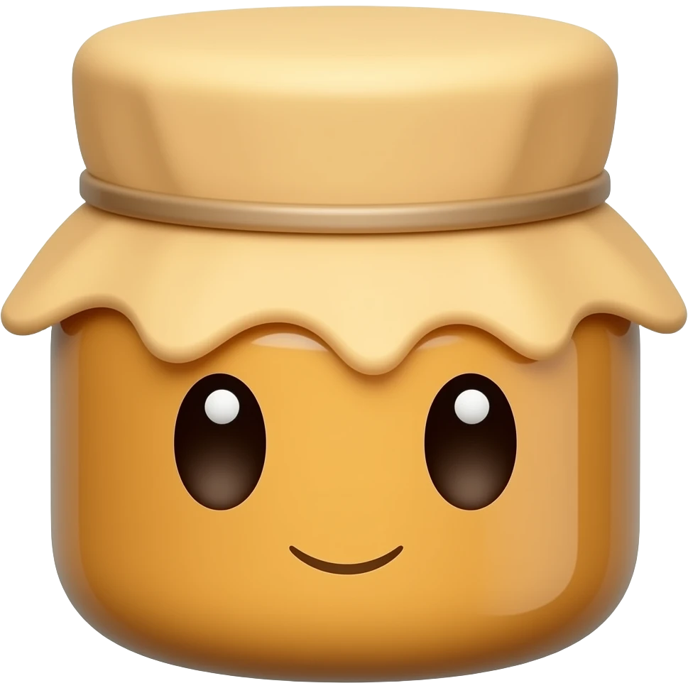 Small Cute peanut butter jar emoji