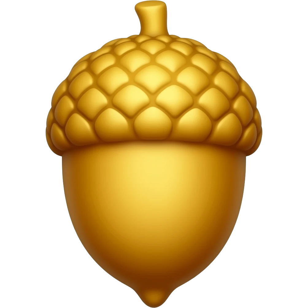 Golden acorn emoji