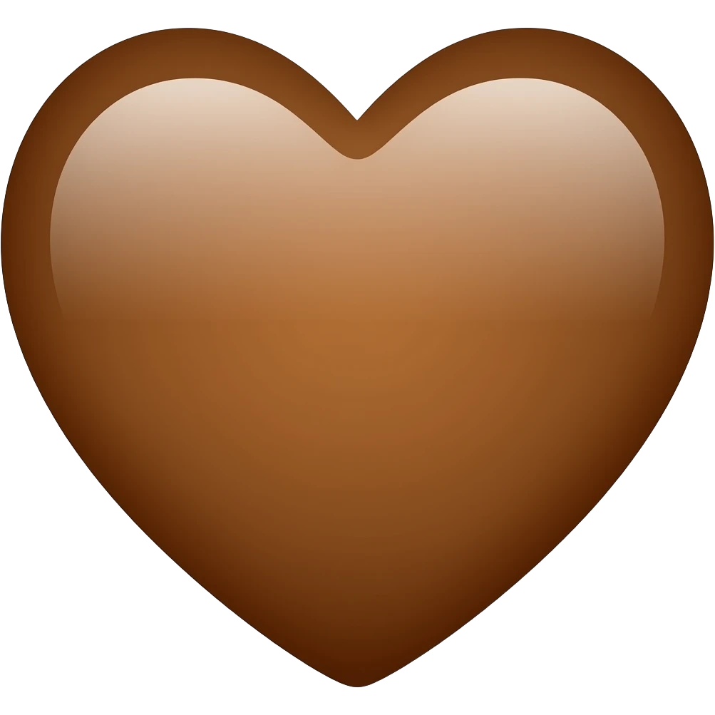 Brown heart emoji