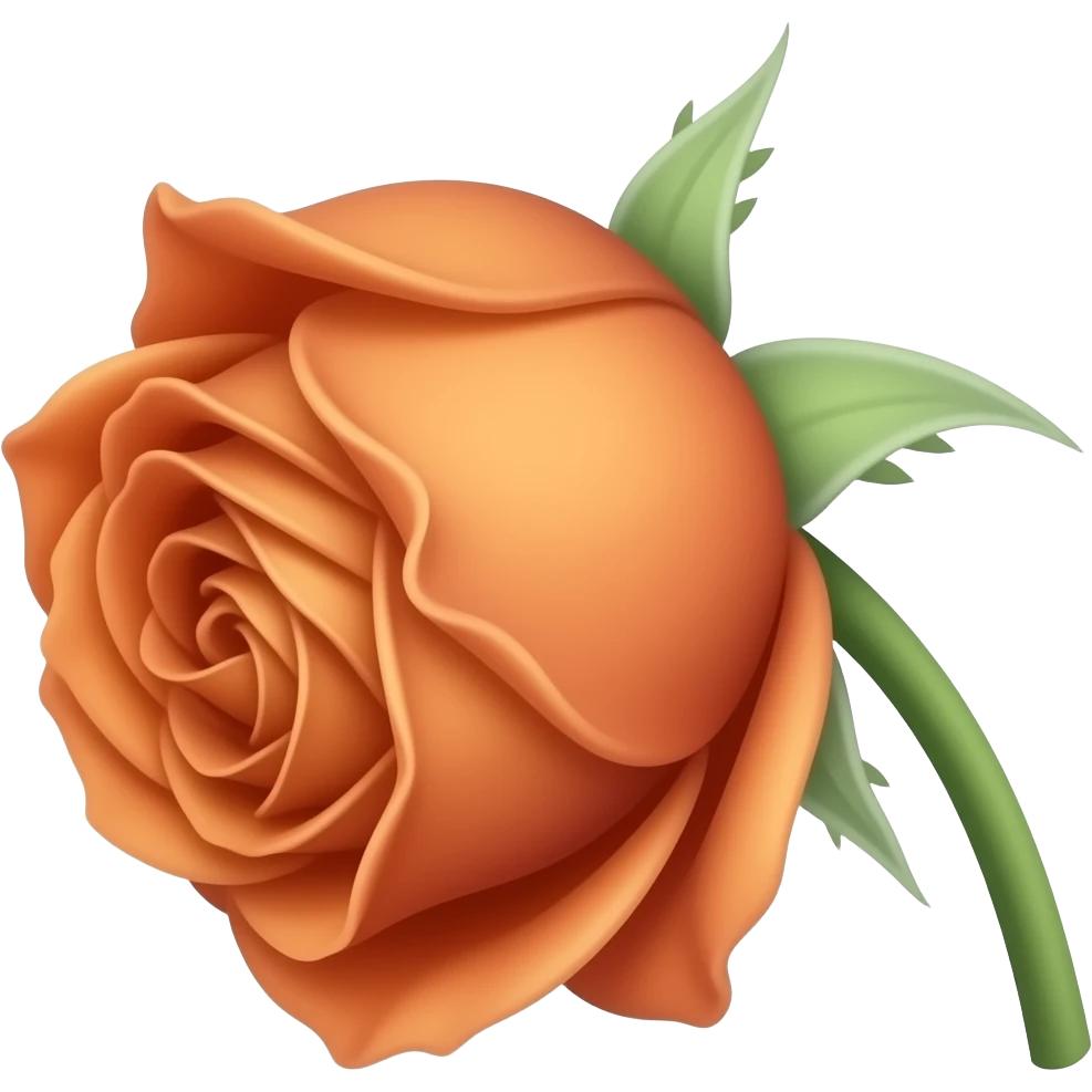 wilted orange rose emoji