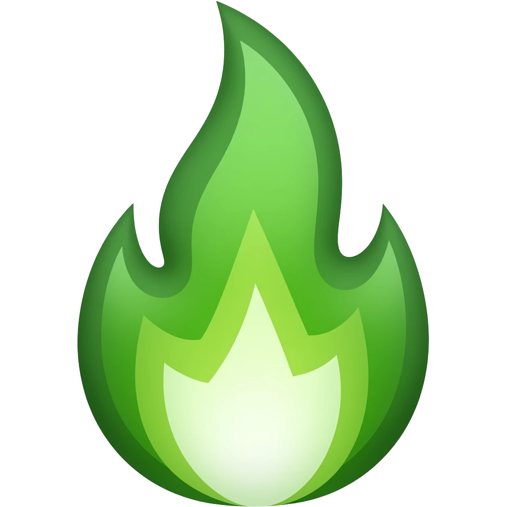 Fuego verde emoji