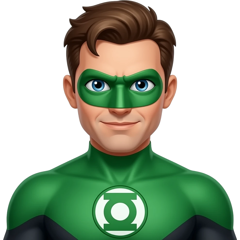 Green Lantern from Heroes and Villains emoji