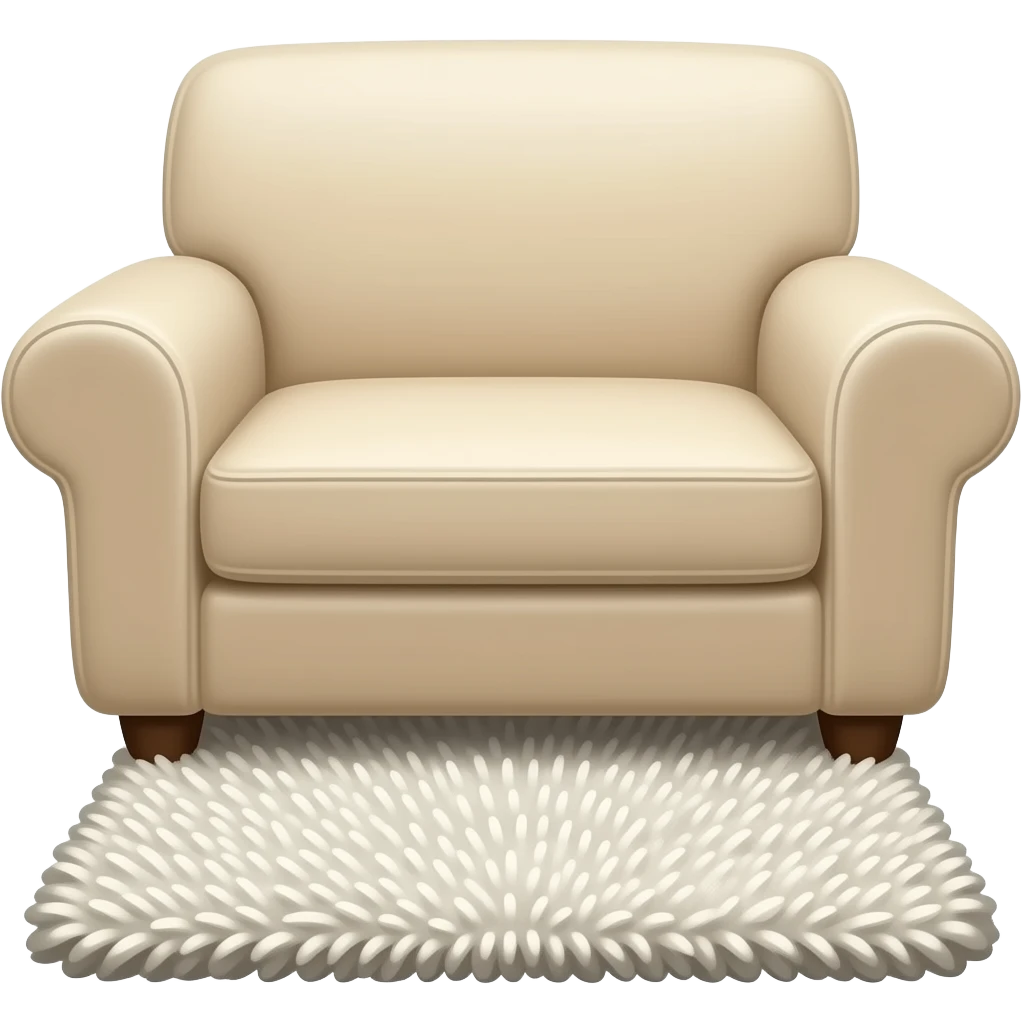 Carpet under a sofa, no background emoji