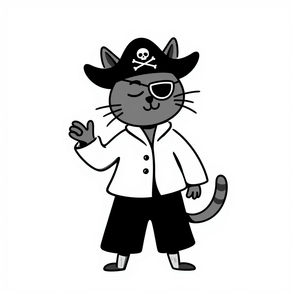 A pirate cat emoji