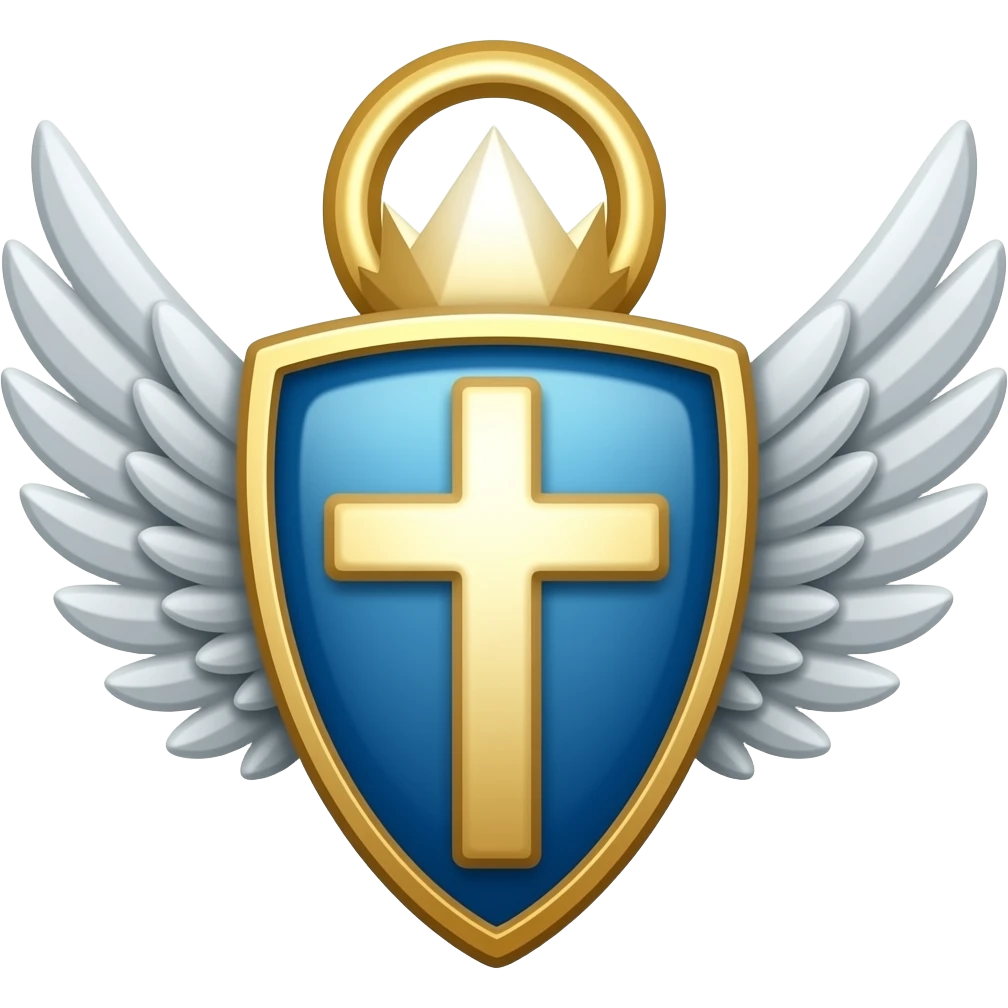 Holy Saint Emblem with diamond Wings emoji
