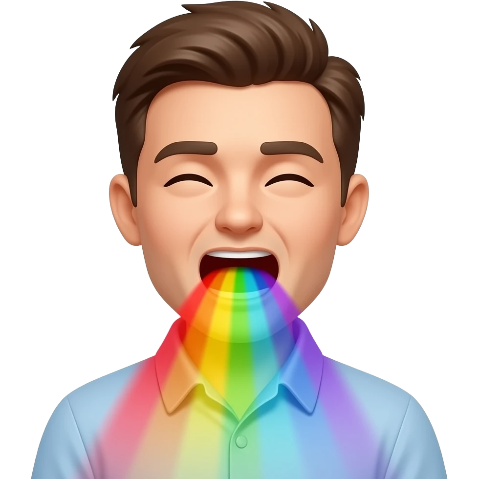 Person thowing up rainbows emoji