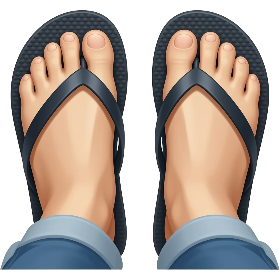 Elon musk feet in flip flops emoji