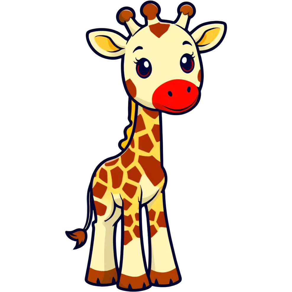 Giraffe with red eyes emoji
