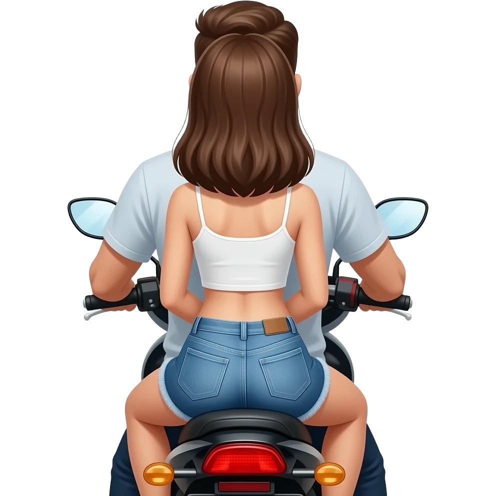 girls ass on back of mans motorcycle emoji
