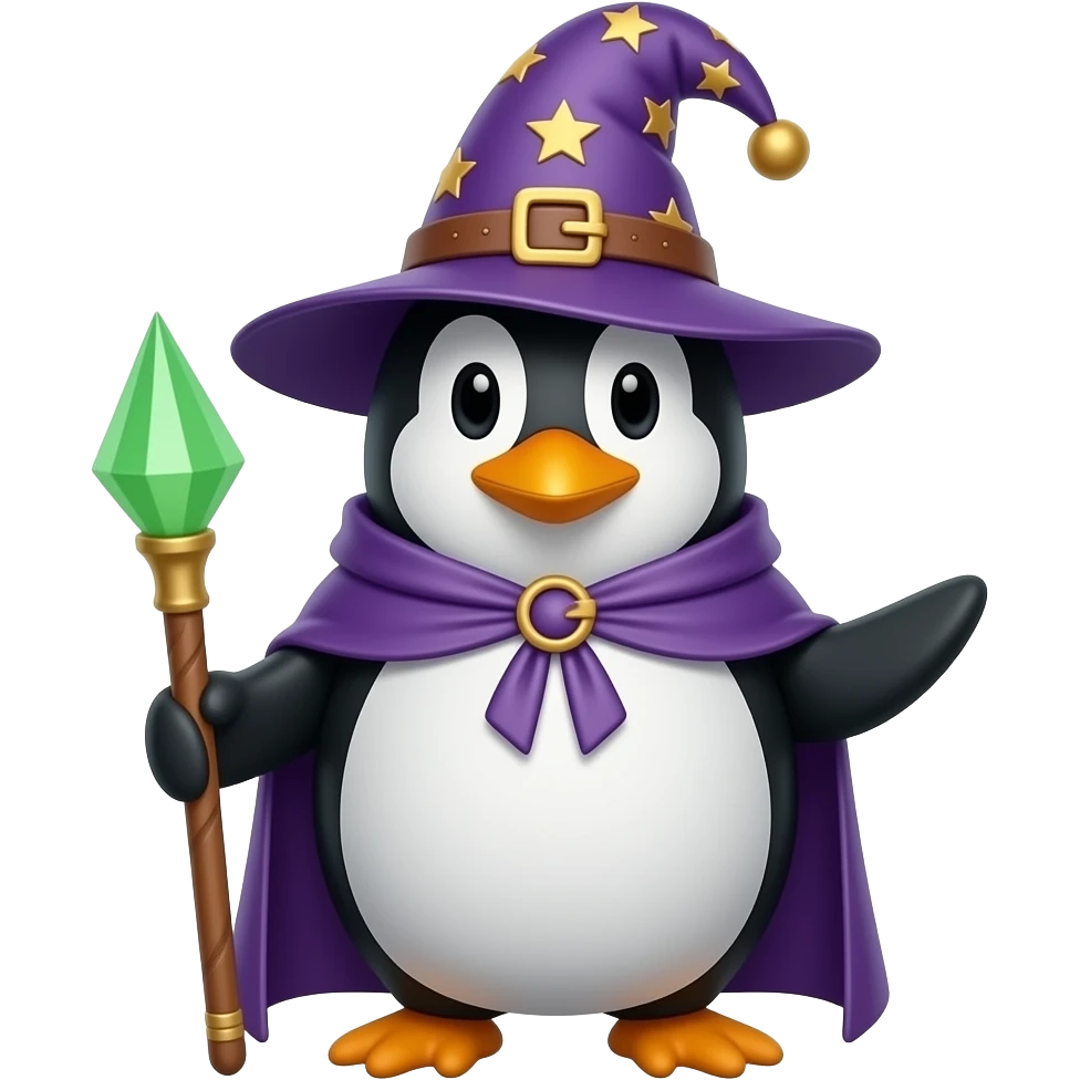Penguin Wizard emoji