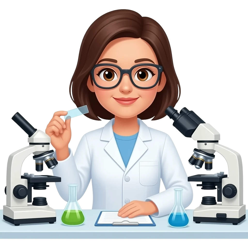 Bacteriologa mujer emoji