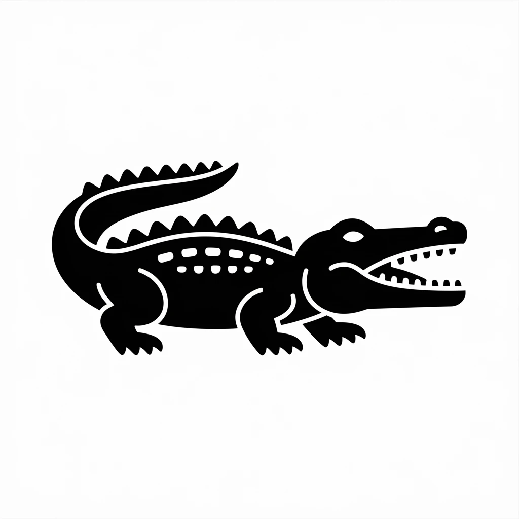 Crocodile icon black silhouette emoji