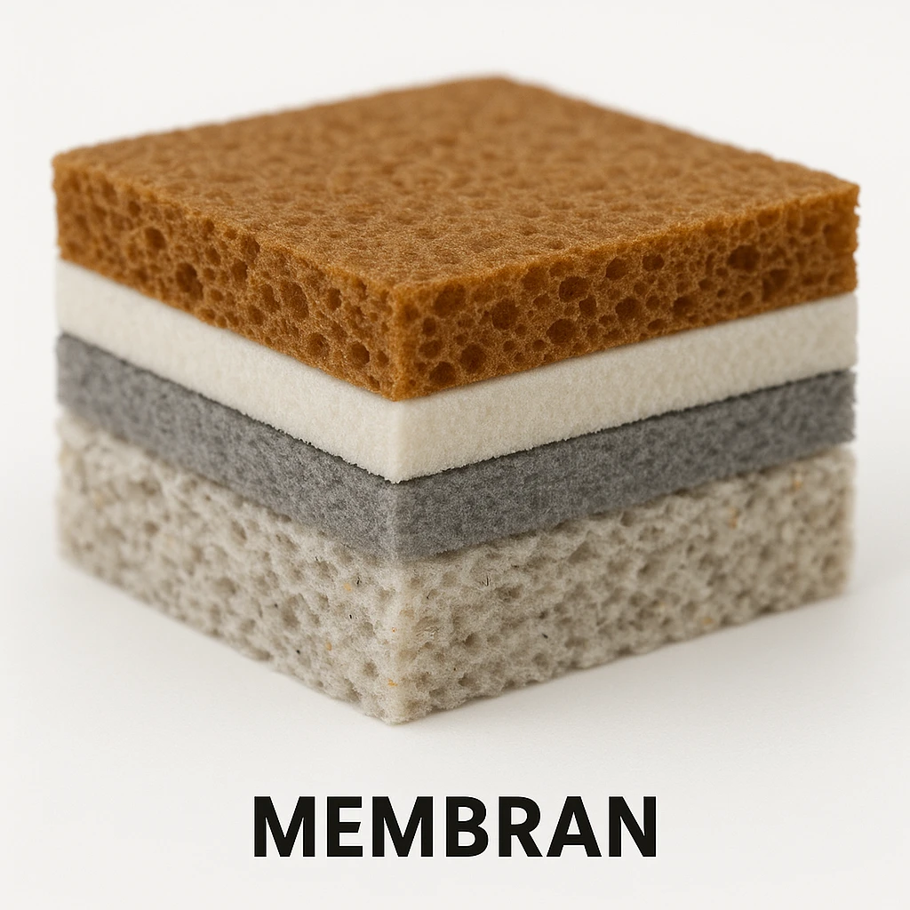 realistischer aufbau einer membranschicht. querschnit mit weißem hintergrund emoji