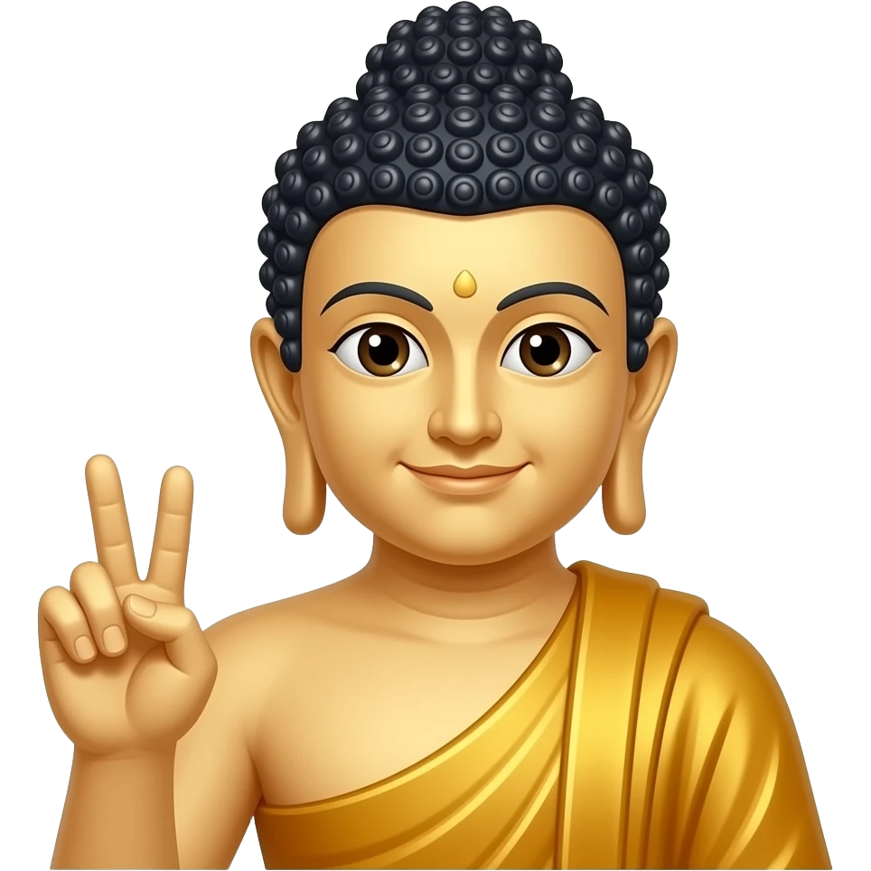 브이 하고 있는 부처 emoji