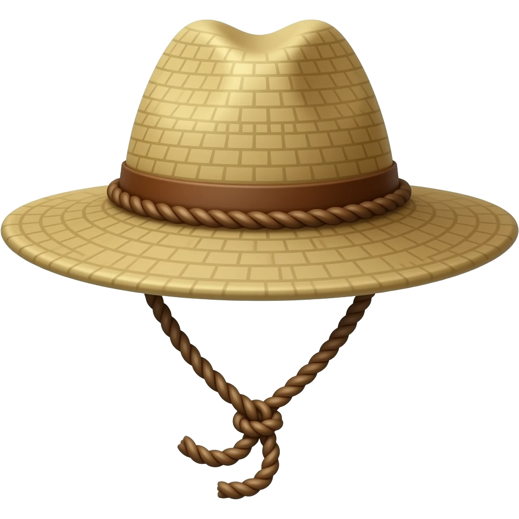 safari hat icon with a string emoji