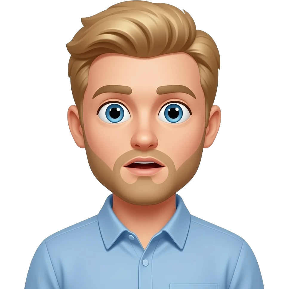 мужчина 25 лет удивлен блондин emoji