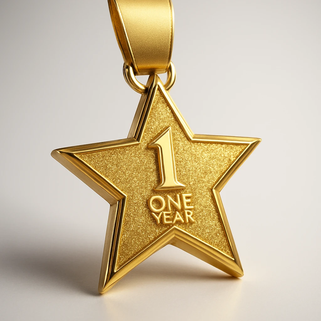 a glittery golden star-shaped medal  emoji