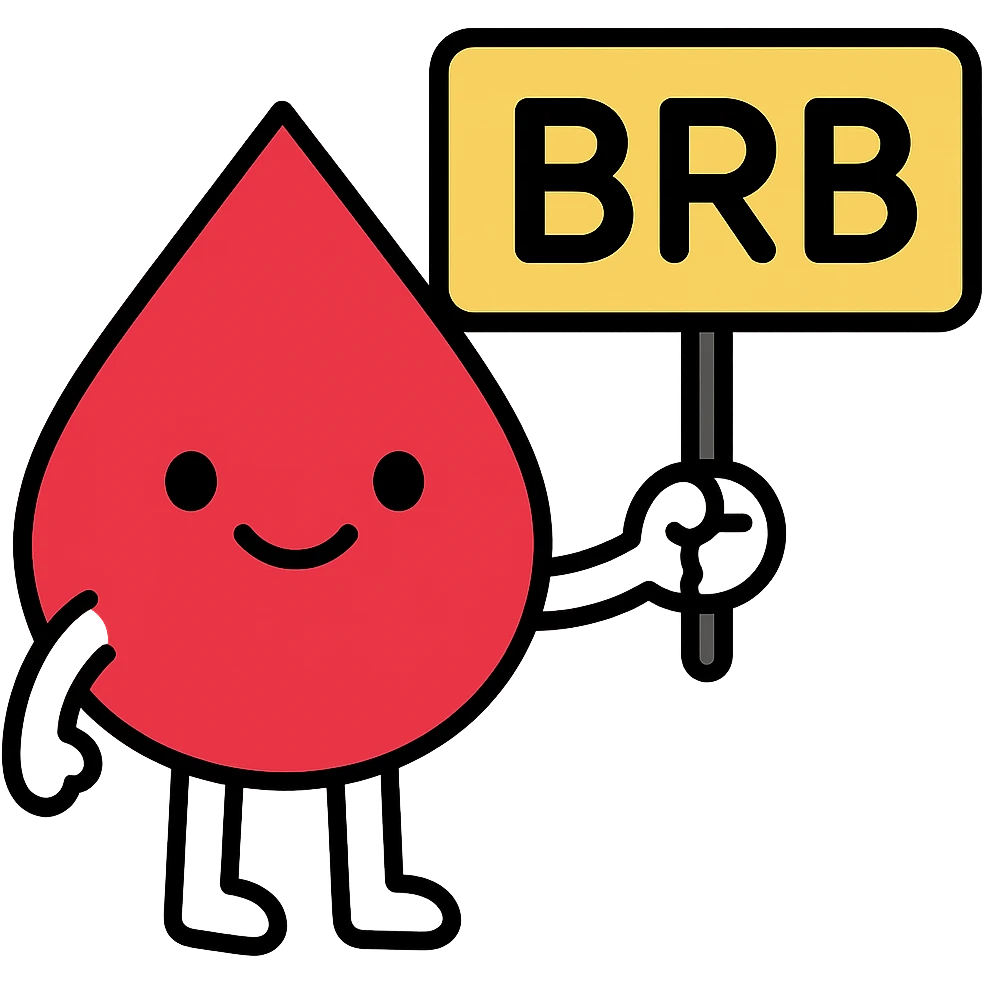 Make both hands white, keep the blood drop, and maintain the color outline style. Remove the background. emoji