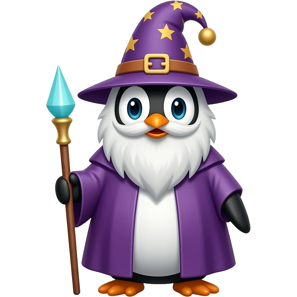 Penguin Wizard emoji