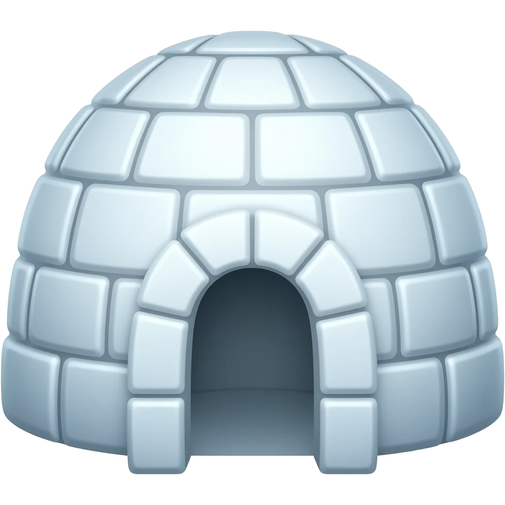 Un ingloo sin fondo atrás emoji