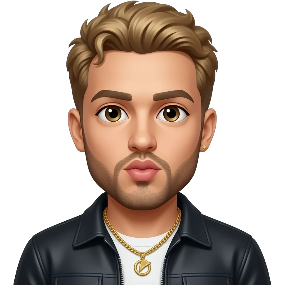 Bad bunny throwing a kiss emoji