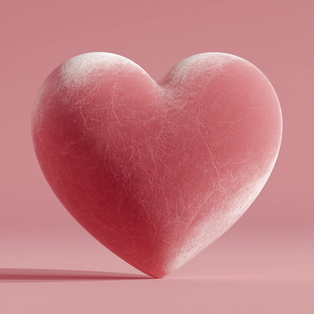 heart with a soft velvet core emoji