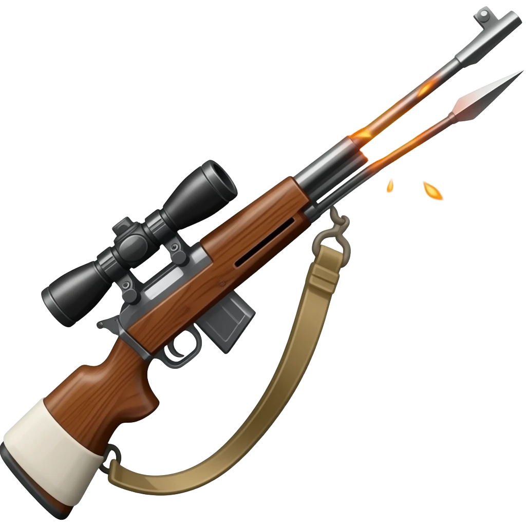 A rifle that fires spears emoji