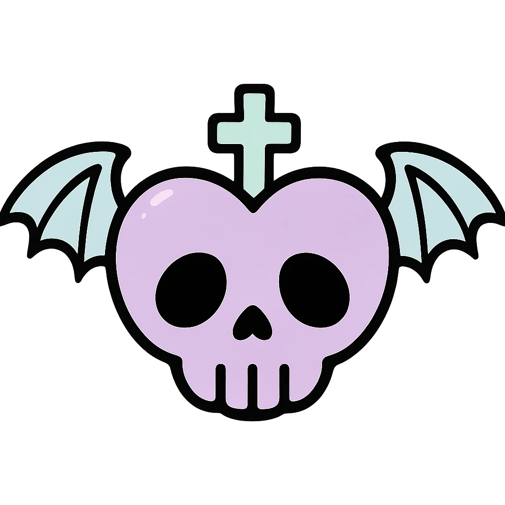pastel goth black object remove background emoji