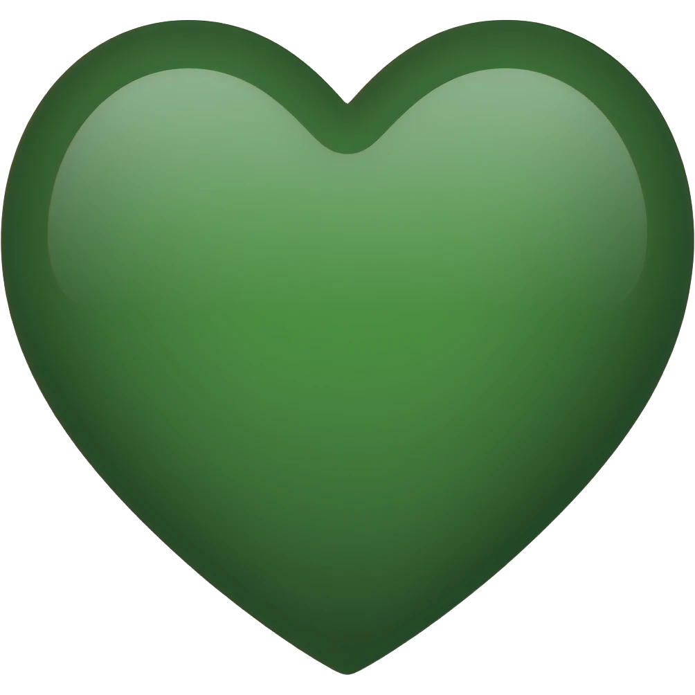 Dark Green heart emoji
