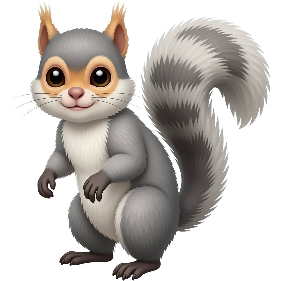 ouistiti  gris debout 2 patte emoji